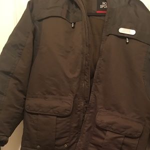 North sportif down coat.  Chocolate brown. Boys!